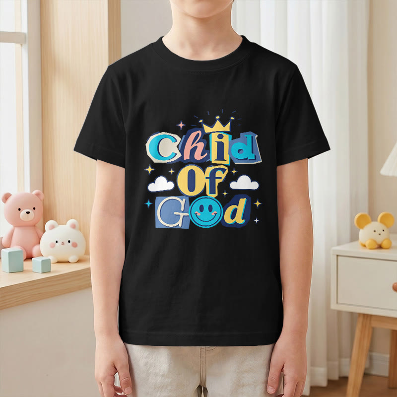 Christianartworkshop Camiseta infantil "Hijo de Dios" con corona y estrella caprichosas - image 25