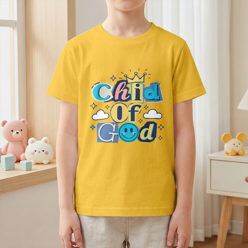 Christianartworkshop Camiseta infantil "Hijo de Dios" con corona y estrella caprichosas - image 28