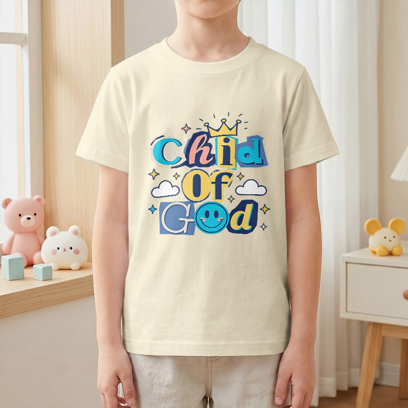 Christianartworkshop Camiseta infantil "Hijo de Dios" con corona y estrella caprichosas - image 1