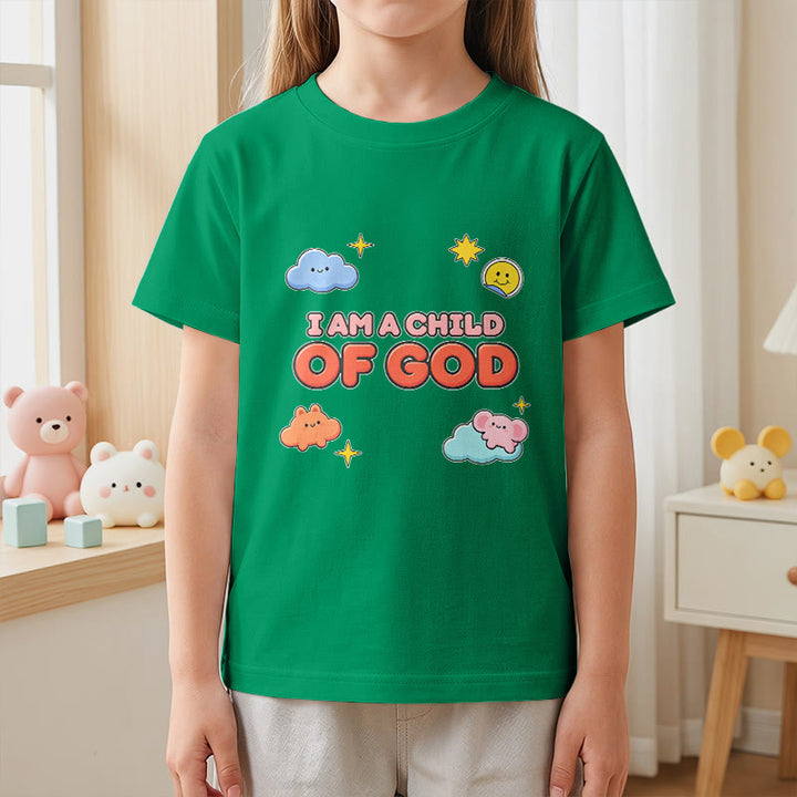 Christianartworkshop Camiseta infantil con diseño caprichoso de nube sonriente y sol: "Soy un hijo de Dios". - image 17