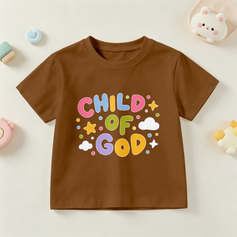 Christianartworkshop Camiseta infantil con letras de bloque en tonos pastel y diseño caprichoso "Hijo de Dios" - Marrón - EE. UU./Reino Unido/Australia 14, UE 170 - image 18