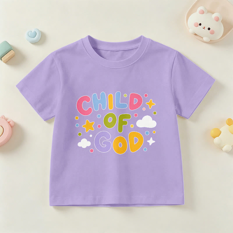 Christianartworkshop Camiseta infantil con letras de bloque en tonos pastel y diseño caprichoso "Hijo de Dios" - Púrpura - EE. UU./Reino Unido/Australia 14, UE 170 - image 9