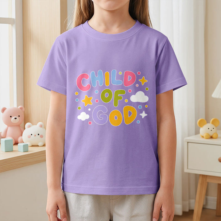 Christianartworkshop Camiseta infantil con letras de bloque en tonos pastel y diseño caprichoso "Hijo de Dios" - image 11