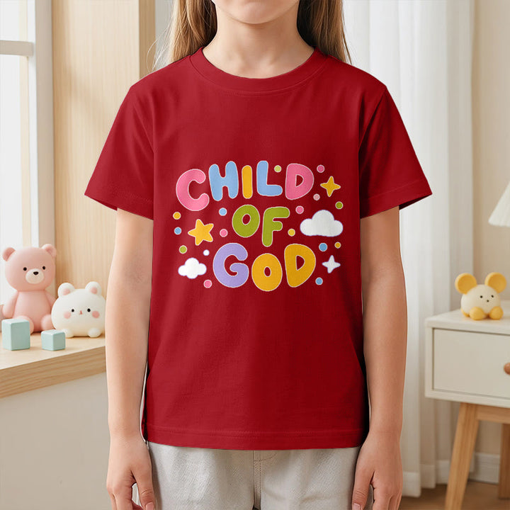 Christianartworkshop Camiseta infantil con letras de bloque en tonos pastel y diseño caprichoso "Hijo de Dios" - image 14