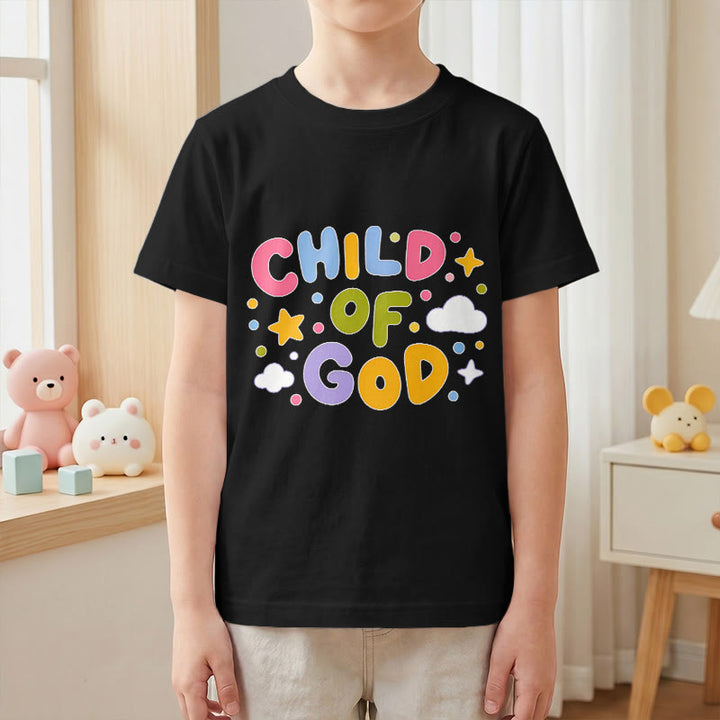 Christianartworkshop Camiseta infantil con letras de bloque en tonos pastel y diseño caprichoso "Hijo de Dios" - image 25