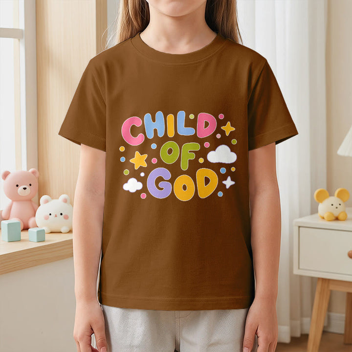 Christianartworkshop Camiseta infantil con letras de bloque en tonos pastel y diseño caprichoso "Hijo de Dios" - image 20