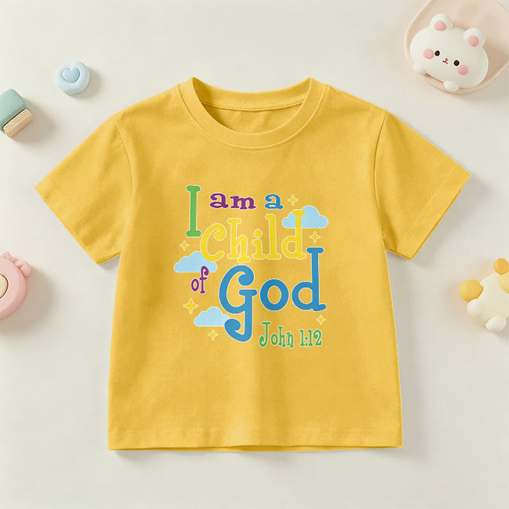 Christianartworkshop Camiseta infantil con diseño inspirador de nube y estrella: "Soy un hijo de Dios" (Juan 1:12). - Amarillo - EE. UU./Reino Unido/Australia 14, UE 170 - image 27