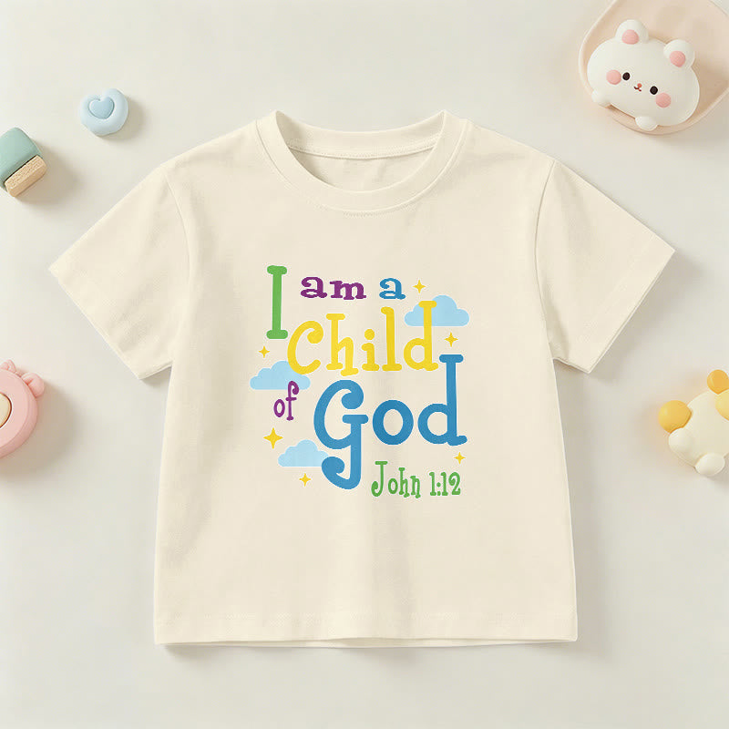 Christianartworkshop Camiseta infantil con diseño inspirador de nube y estrella: "Soy un hijo de Dios" (Juan 1:12). - Beige - EE. UU./Reino Unido/Australia 14, UE 170 - image 21