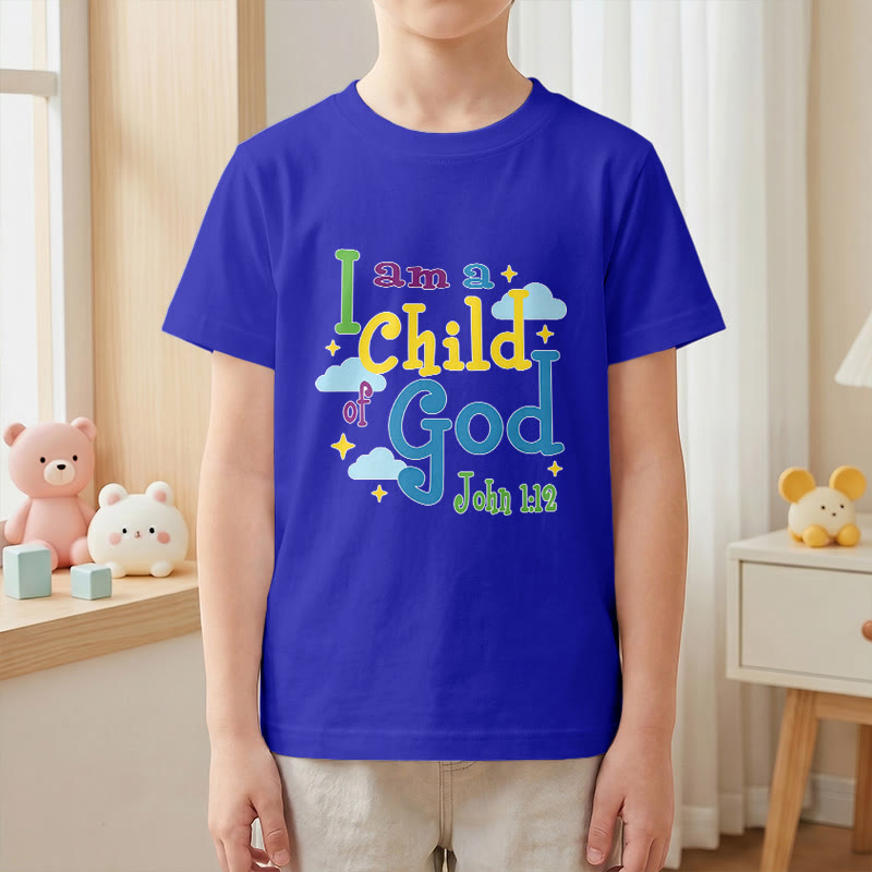 Christianartworkshop Camiseta infantil con diseño inspirador de nube y estrella: "Soy un hijo de Dios" (Juan 1:12). - image 7