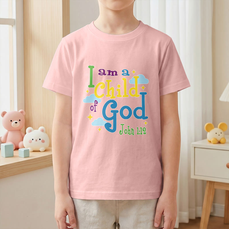 Christianartworkshop Camiseta infantil con diseño inspirador de nube y estrella: "Soy un hijo de Dios" (Juan 1:12). - image 13