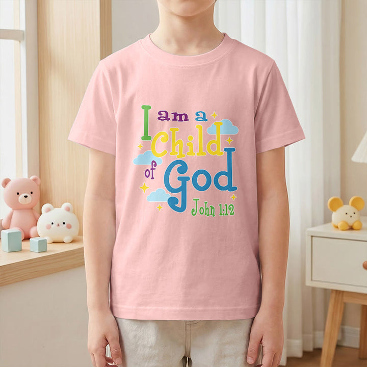 Christianartworkshop Camiseta infantil con diseño inspirador de nube y estrella: "Soy un hijo de Dios" (Juan 1:12). - image 13