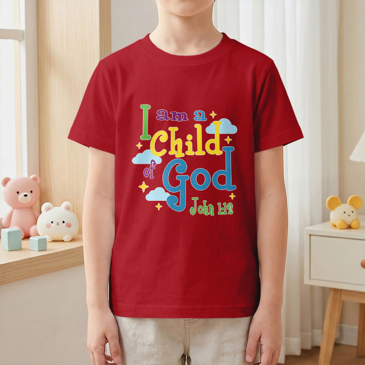 Christianartworkshop Camiseta infantil con diseño inspirador de nube y estrella: "Soy un hijo de Dios" (Juan 1:12). - image 1
