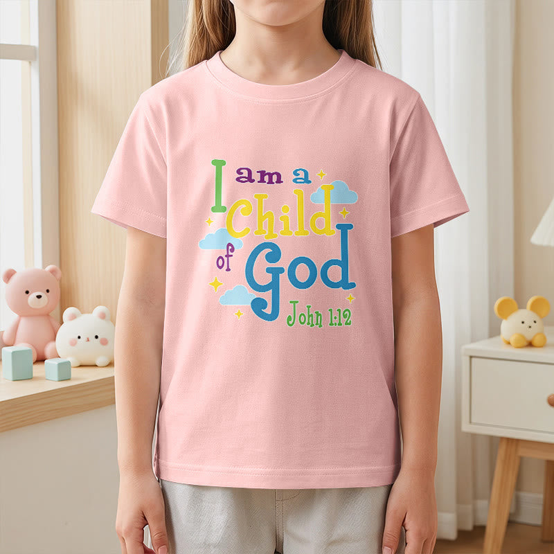 Christianartworkshop Camiseta infantil con diseño inspirador de nube y estrella: "Soy un hijo de Dios" (Juan 1:12). - image 14