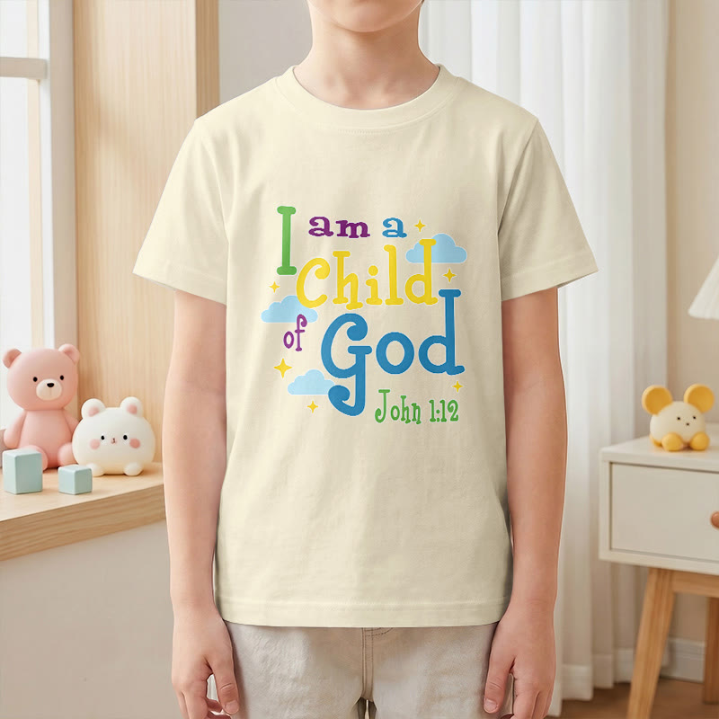 Christianartworkshop Camiseta infantil con diseño inspirador de nube y estrella: "Soy un hijo de Dios" (Juan 1:12). - image 22