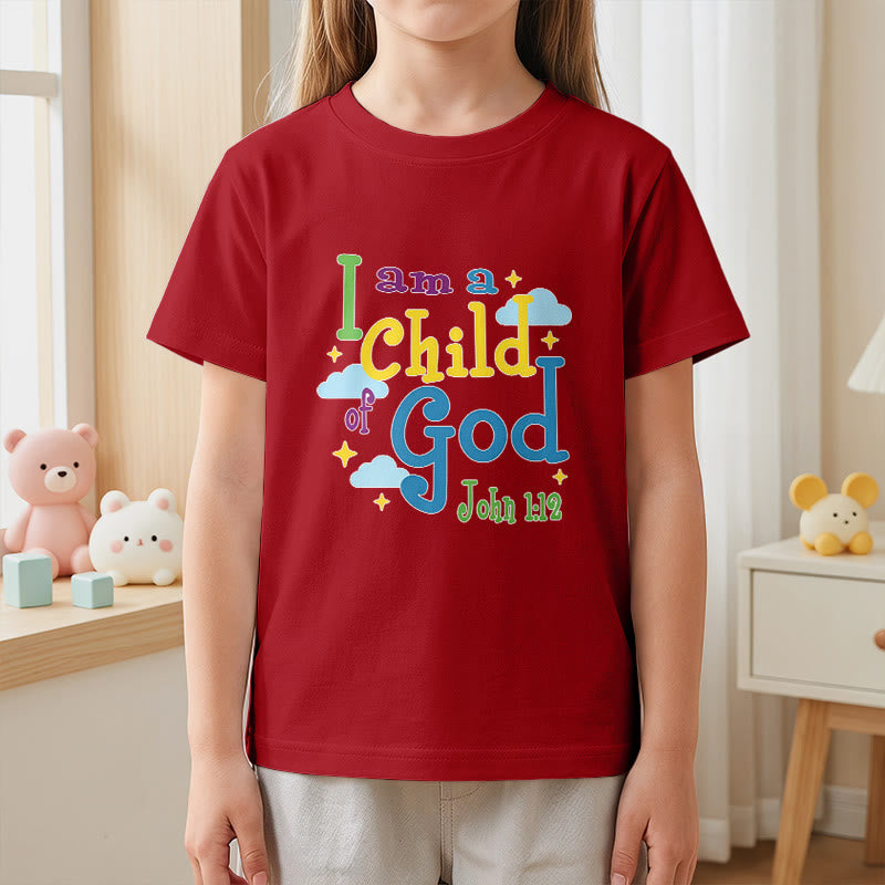 Christianartworkshop Camiseta infantil con diseño inspirador de nube y estrella: "Soy un hijo de Dios" (Juan 1:12). - image 2