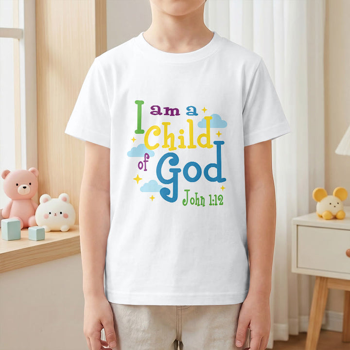 Christianartworkshop Camiseta infantil con diseño inspirador de nube y estrella: "Soy un hijo de Dios" (Juan 1:12). - image 4
