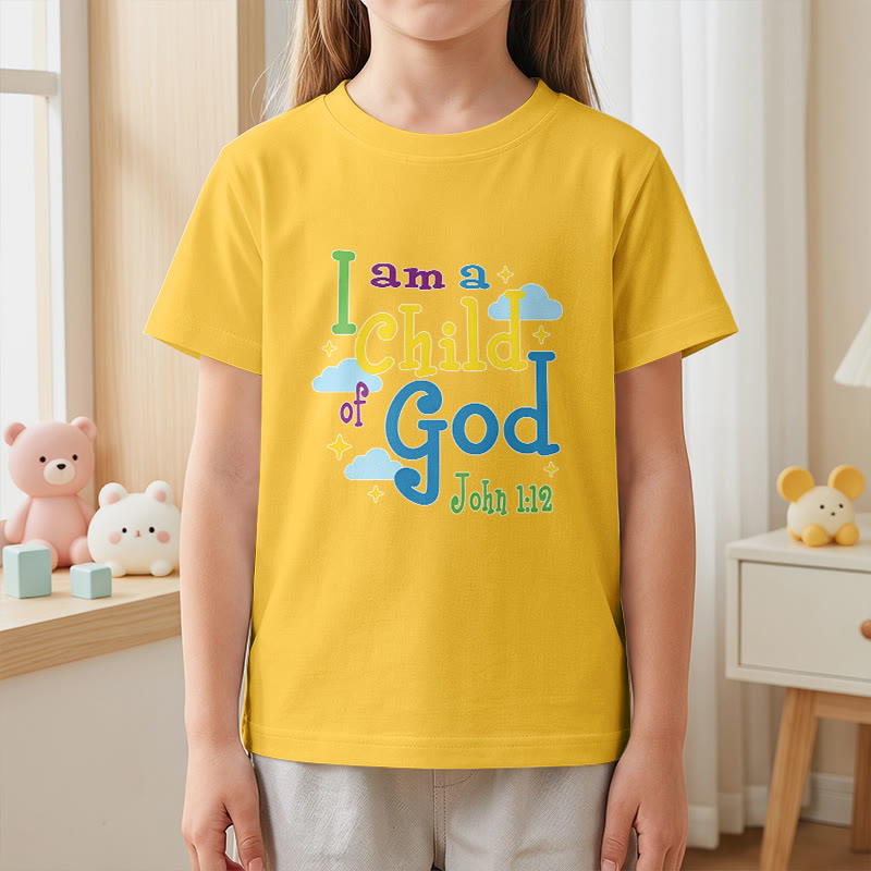 Christianartworkshop Camiseta infantil con diseño inspirador de nube y estrella: "Soy un hijo de Dios" (Juan 1:12). - image 29