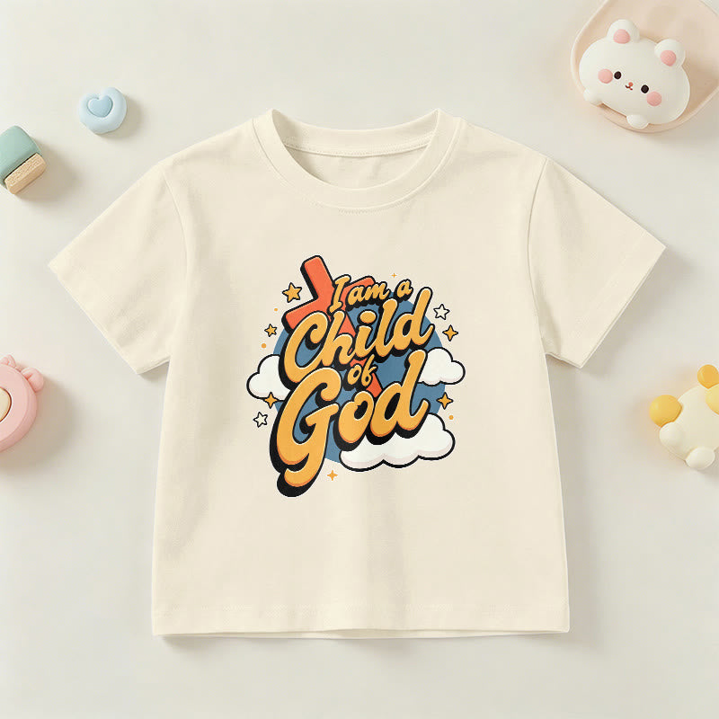 Christianartworkshop Camiseta infantil con diseño divertido de cruz y nube: "Soy un hijo de Dios". - Beige - EE. UU./Reino Unido/Australia 14, UE 170 - image 24