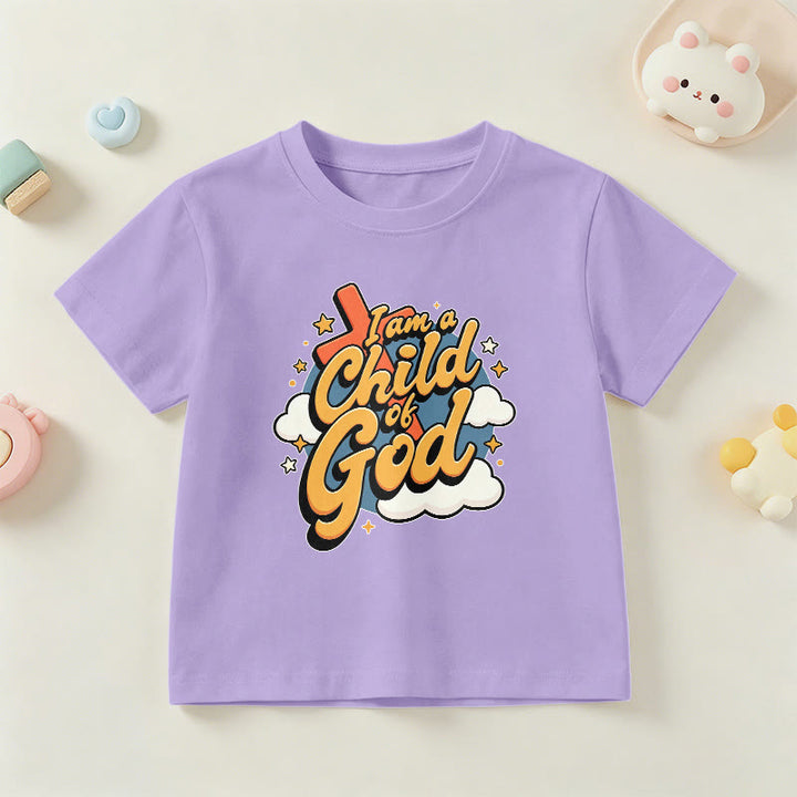 Christianartworkshop Camiseta infantil con diseño divertido de cruz y nube: "Soy un hijo de Dios". - Púrpura - EE. UU./Reino Unido/Australia 14, UE 170 - image 9