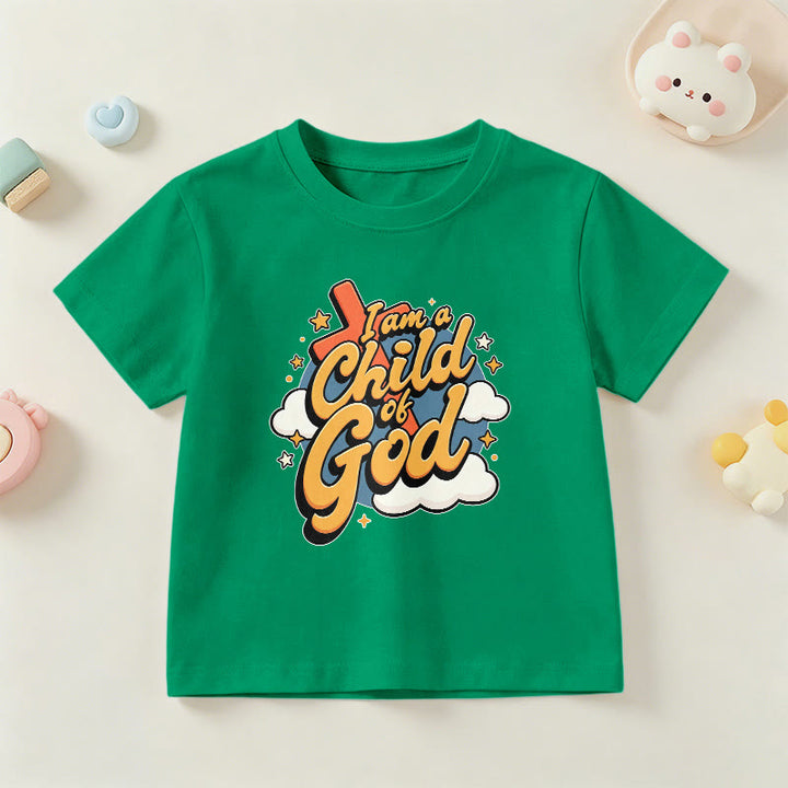 Christianartworkshop Camiseta infantil con diseño divertido de cruz y nube: "Soy un hijo de Dios". - Verde - EE. UU./Reino Unido/Australia 14, UE 170 - image 18