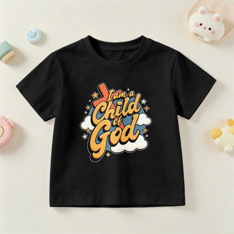 Christianartworkshop Camiseta infantil con diseño divertido de cruz y nube: "Soy un hijo de Dios". - Negro - EE. UU./Reino Unido/Australia 14, UE 170 - image 27