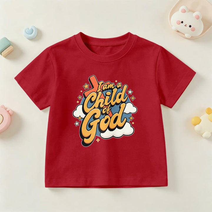 Christianartworkshop Camiseta infantil con diseño divertido de cruz y nube: "Soy un hijo de Dios". - Rojo - EE. UU./Reino Unido/Australia 14, UE 170 - image 12