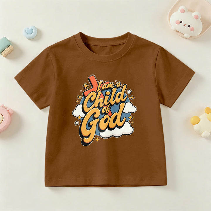 Christianartworkshop Camiseta infantil con diseño divertido de cruz y nube: "Soy un hijo de Dios". - Marrón - EE. UU./Reino Unido/Australia 14, UE 170 - image 21