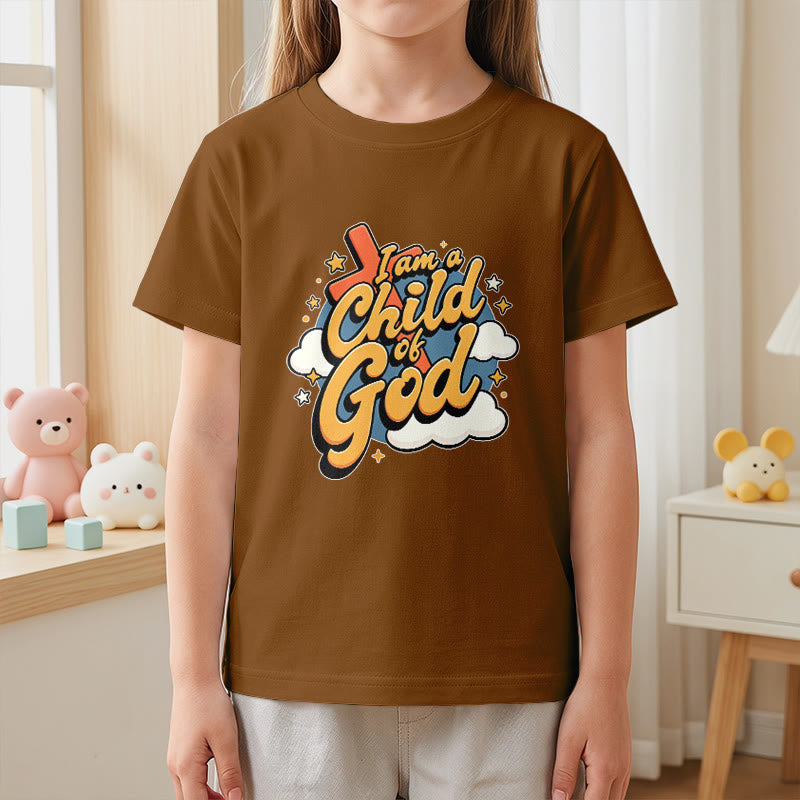 Christianartworkshop Camiseta infantil con diseño divertido de cruz y nube: "Soy un hijo de Dios". - image 23