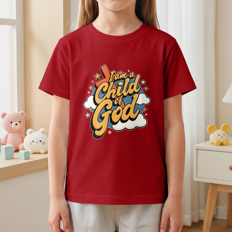 Christianartworkshop Camiseta infantil con diseño divertido de cruz y nube: "Soy un hijo de Dios". - image 14