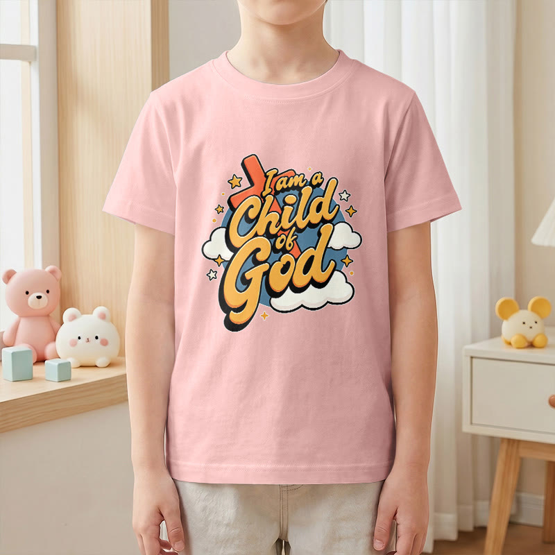 Christianartworkshop Camiseta infantil con diseño divertido de cruz y nube: "Soy un hijo de Dios". - image 16