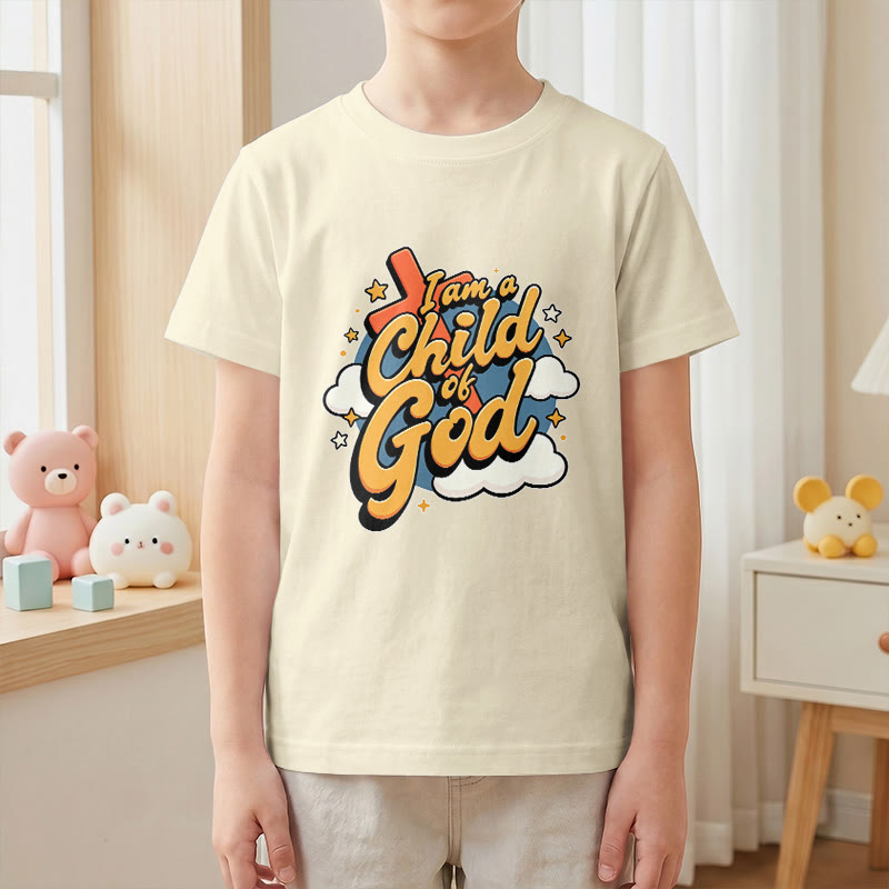 Christianartworkshop Camiseta infantil con diseño divertido de cruz y nube: "Soy un hijo de Dios". - image 25