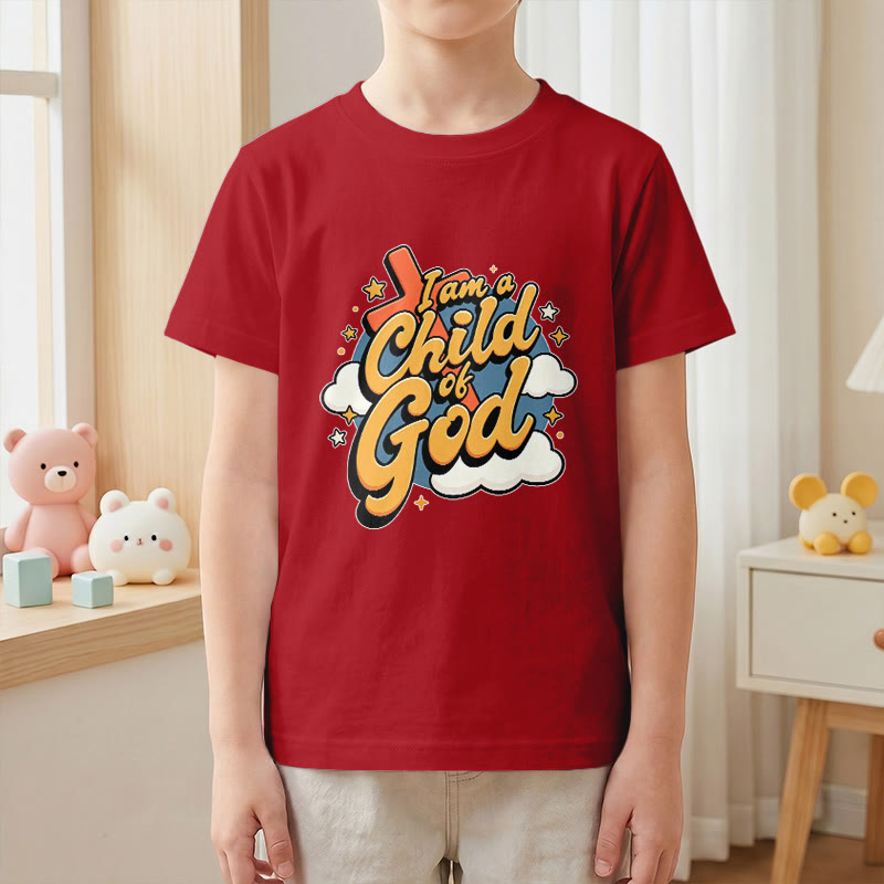 Christianartworkshop Camiseta infantil con diseño divertido de cruz y nube: "Soy un hijo de Dios". - image 13