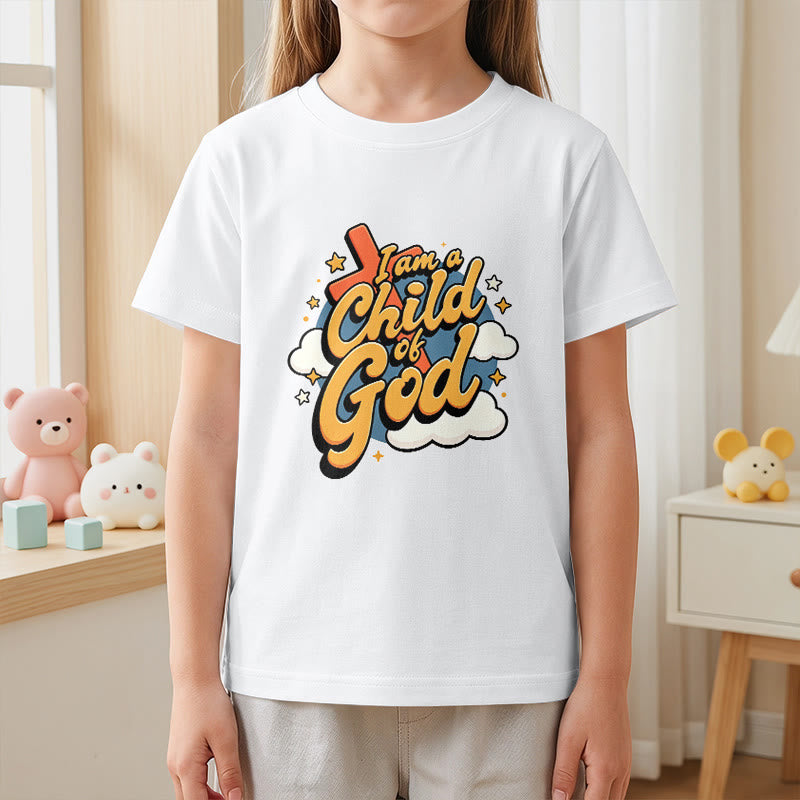 Christianartworkshop Camiseta infantil con diseño divertido de cruz y nube: "Soy un hijo de Dios". - image 5