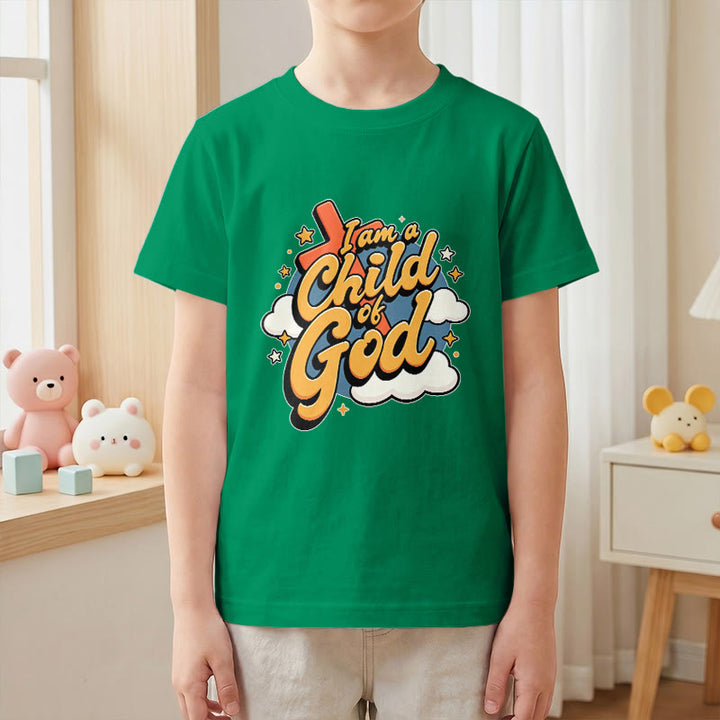 Christianartworkshop Camiseta infantil con diseño divertido de cruz y nube: "Soy un hijo de Dios". - image 19