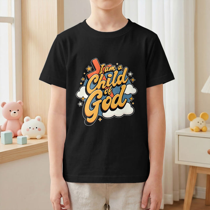 Christianartworkshop Camiseta infantil con diseño divertido de cruz y nube: "Soy un hijo de Dios". - image 28