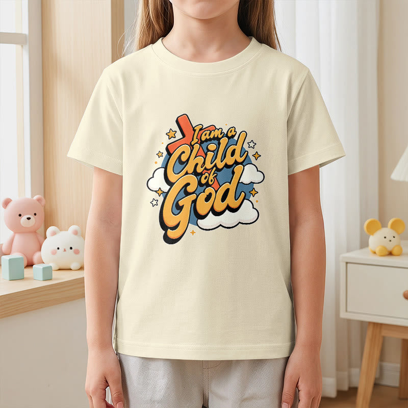 Christianartworkshop Camiseta infantil con diseño divertido de cruz y nube: "Soy un hijo de Dios". - image 26