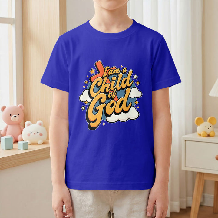 Christianartworkshop Camiseta infantil con diseño divertido de cruz y nube: "Soy un hijo de Dios". - image 7