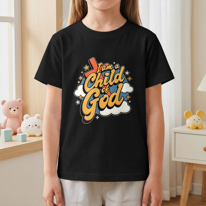 Christianartworkshop Camiseta infantil con diseño divertido de cruz y nube: "Soy un hijo de Dios". - image 29