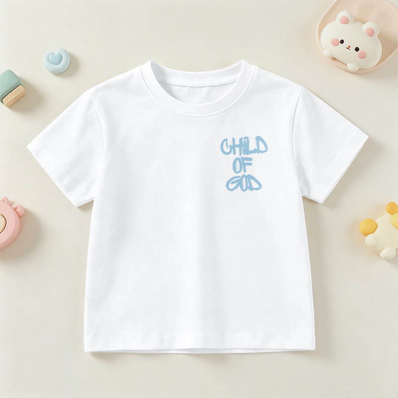 Christianartworkshop Camiseta infantil con versículo bíblico devocional: Hijo de Dios, Salmo 23 - image 3
