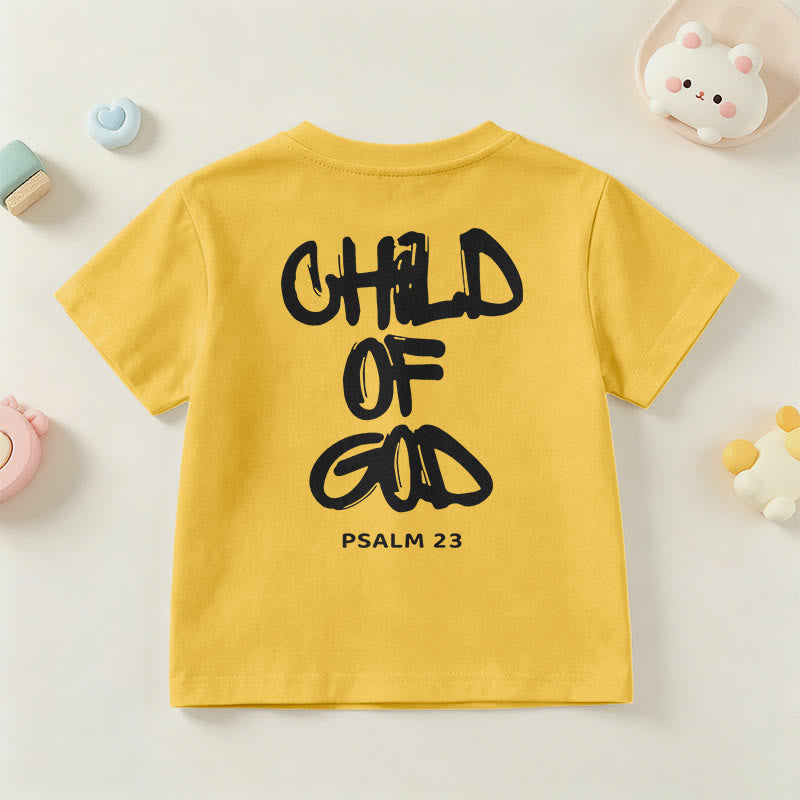 Christianartworkshop Camiseta infantil con versículo bíblico devocional: Hijo de Dios, Salmo 23 - image 49
