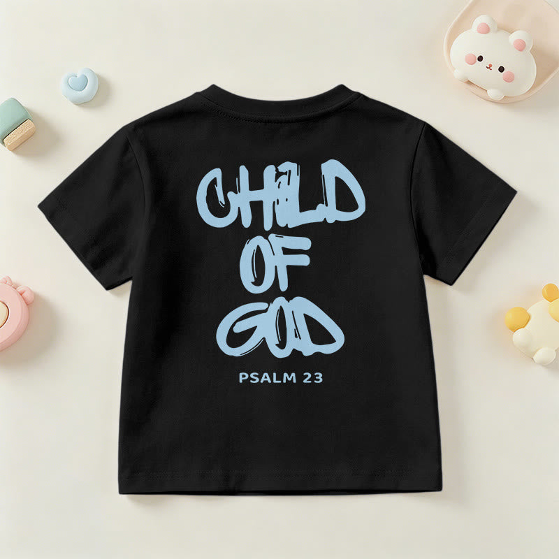 Christianartworkshop Camiseta infantil con versículo bíblico devocional: Hijo de Dios, Salmo 23 - image 44