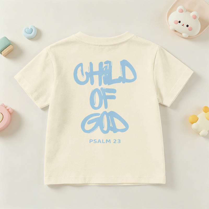 Christianartworkshop Camiseta infantil con versículo bíblico devocional: Hijo de Dios, Salmo 23 - image 39