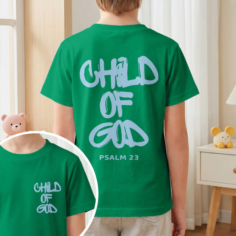 Christianartworkshop Camiseta infantil con versículo bíblico devocional: Hijo de Dios, Salmo 23 - image 26