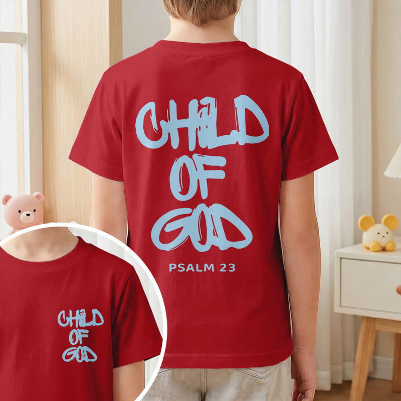 Christianartworkshop Camiseta infantil con versículo bíblico devocional: Hijo de Dios, Salmo 23 - image 16