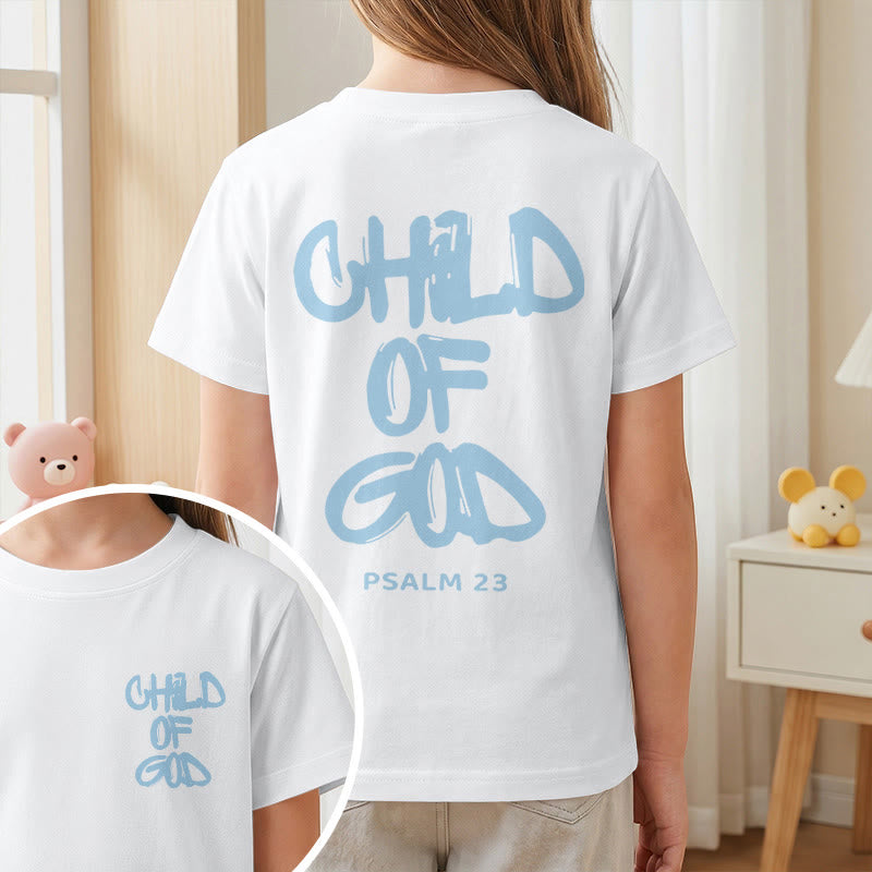 Christianartworkshop Camiseta infantil con versículo bíblico devocional: Hijo de Dios, Salmo 23 - image 2
