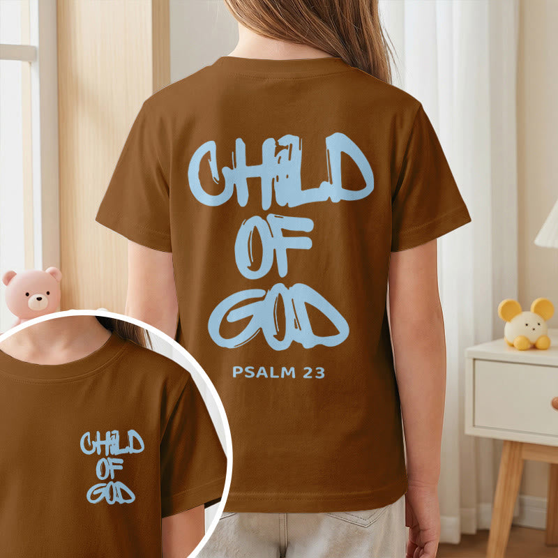 Christianartworkshop Camiseta infantil con versículo bíblico devocional: Hijo de Dios, Salmo 23 - image 32