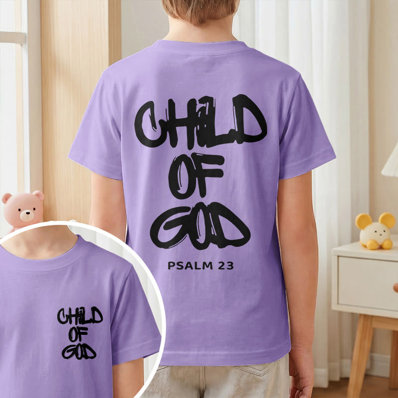Christianartworkshop Camiseta infantil con versículo bíblico devocional: Hijo de Dios, Salmo 23 - image 11