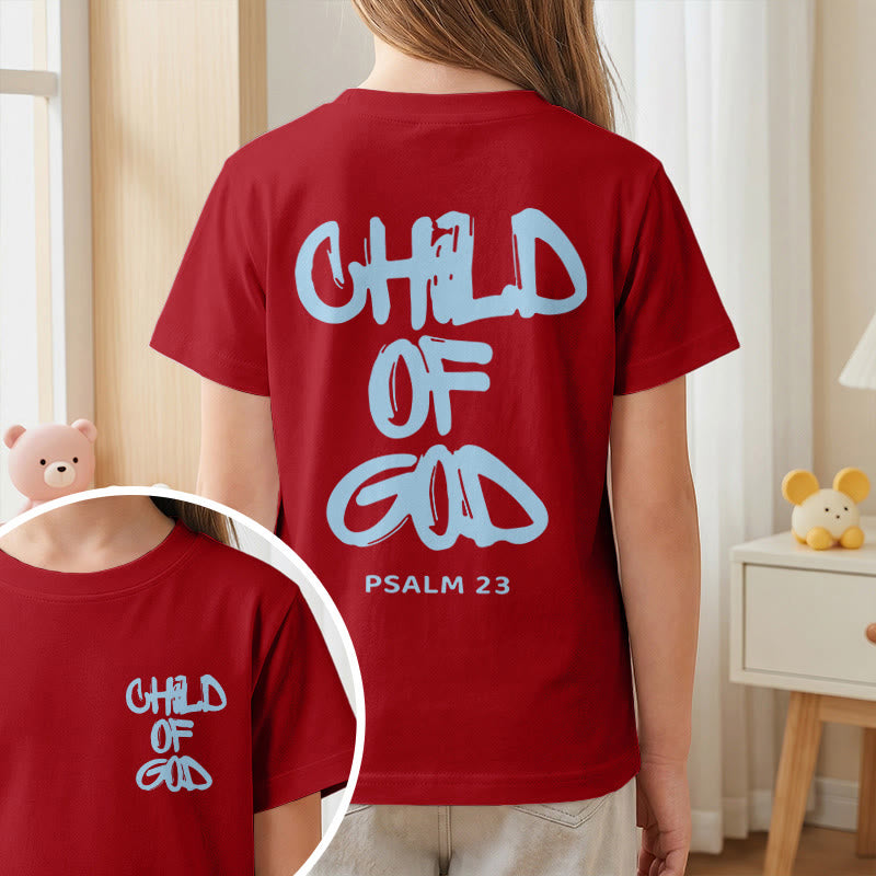 Christianartworkshop Camiseta infantil con versículo bíblico devocional: Hijo de Dios, Salmo 23 - image 17