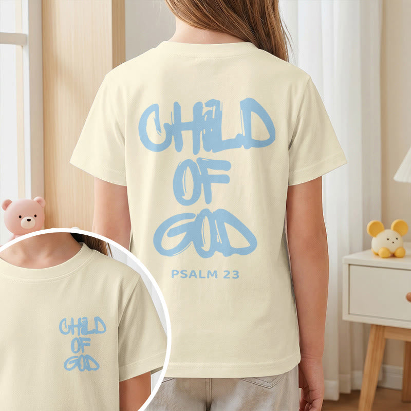 Christianartworkshop Camiseta infantil con versículo bíblico devocional: Hijo de Dios, Salmo 23 - image 37