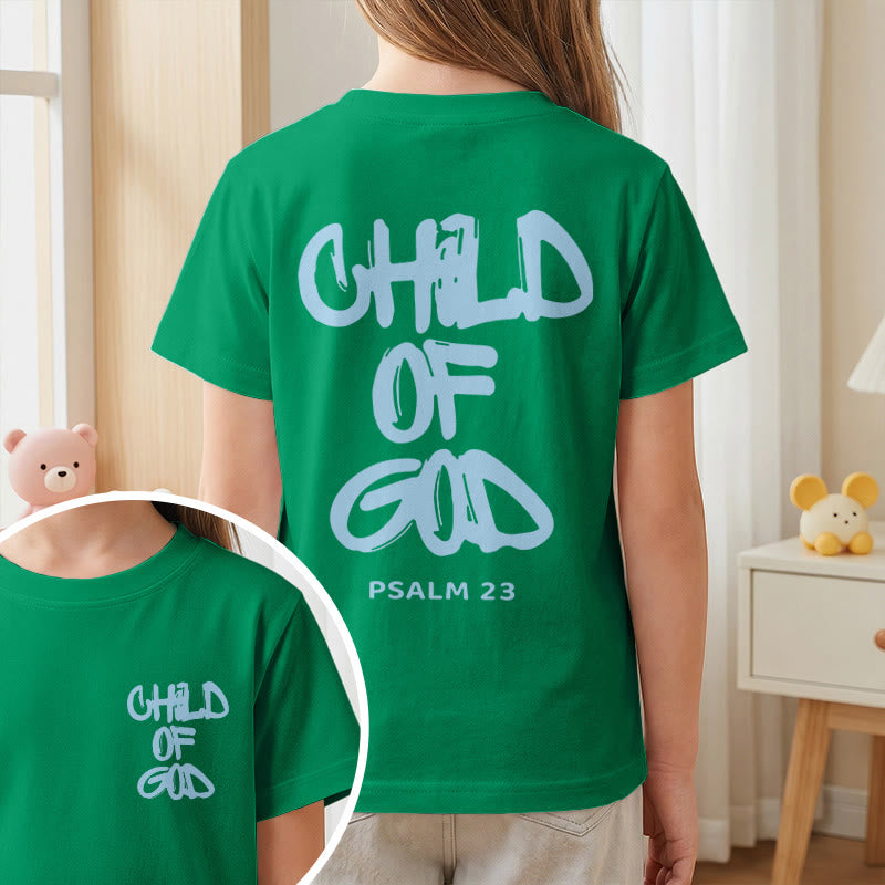 Christianartworkshop Camiseta infantil con versículo bíblico devocional: Hijo de Dios, Salmo 23 - image 27